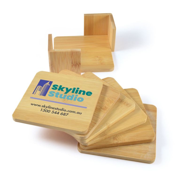 Picture of Tropic Bamboo Coasters Set of 6