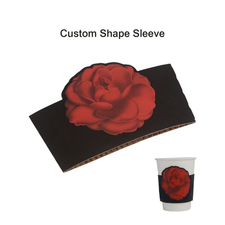 Picture of PLA Single Wall Compostable Paper Cups with Cup Sleeve
