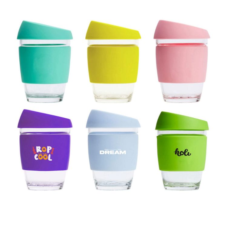 Picture of 12 OZ Reusable Glass Coffee Cup